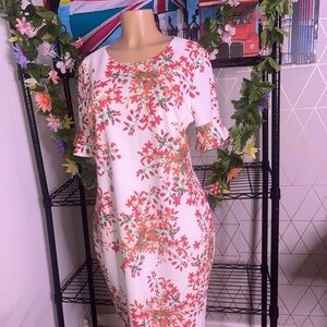 Calvin Klein Pink Flutter Sleeve Sheath Dress